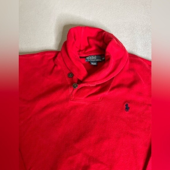 Vintage Polo Ralph Lauren Sweater red Pullover Mens Size XL - Picture 9 of 16